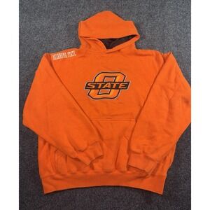 Vintage Oklahoma State Cowboys Hoodie Red Oak Sportswear Orange Pullover L